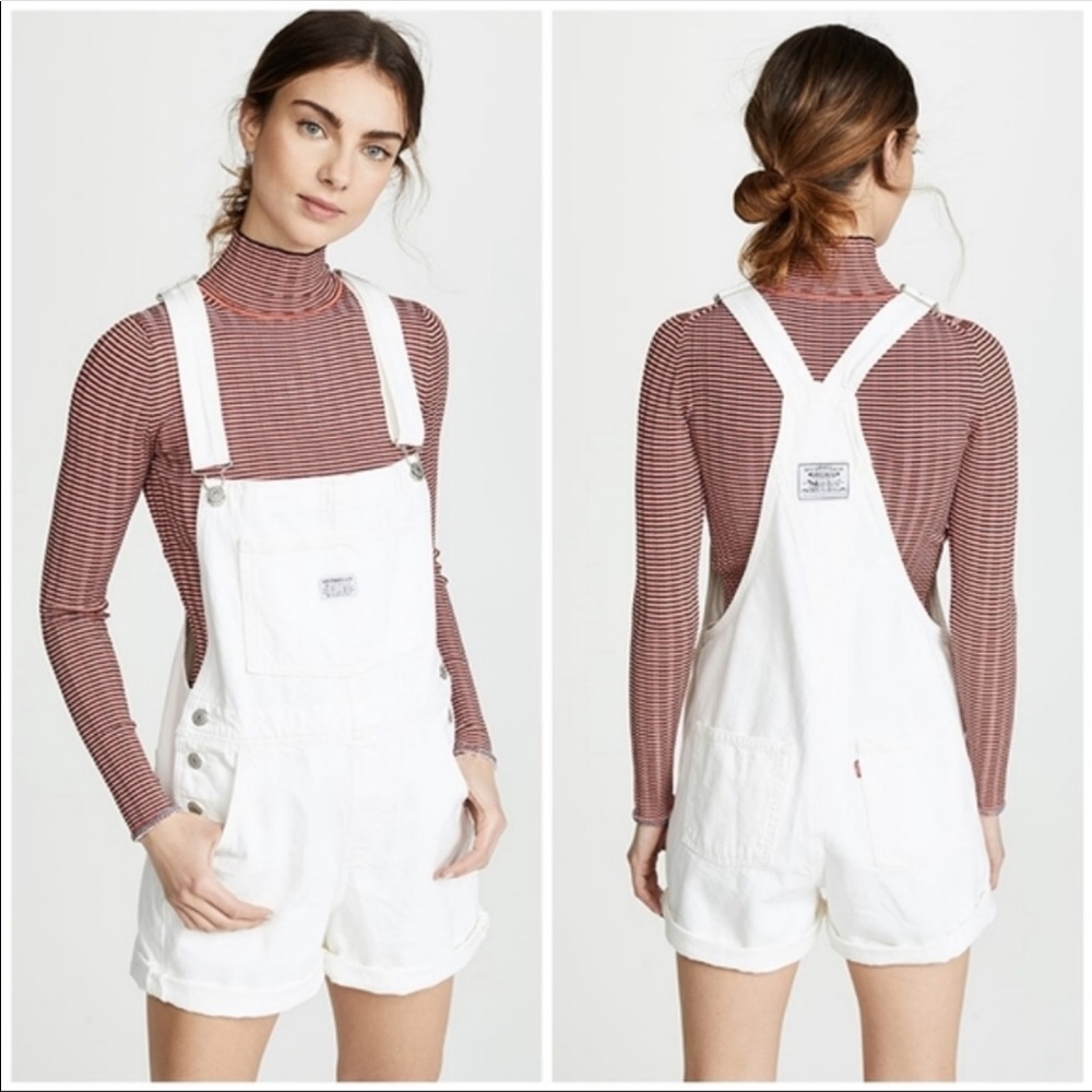 LEVI’S VINTAGE WHITE SHORTALLS - Picture 1 of 5